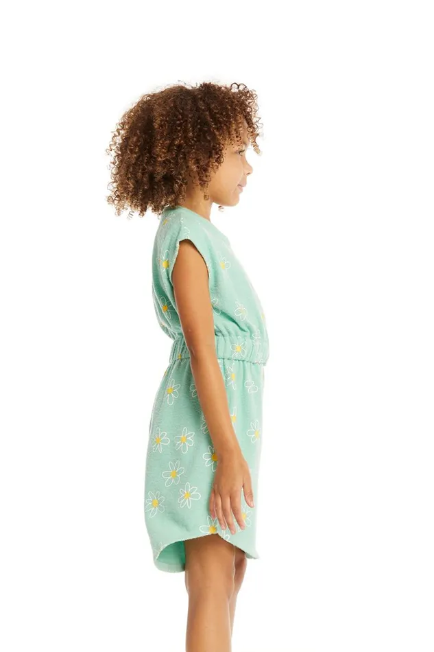 Kids Girls Chaser Brand Daisy Print 8211 Neptune Green