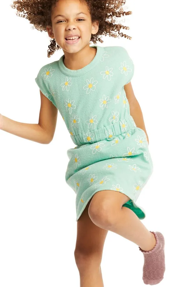 Kids Girls Chaser Brand Daisy Print 8211 Neptune Green