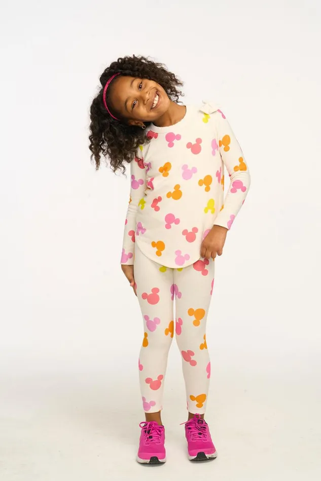 Kids Girls Chaser Brand Disney Mickey Mouse 034All Over Icons034 Leggings