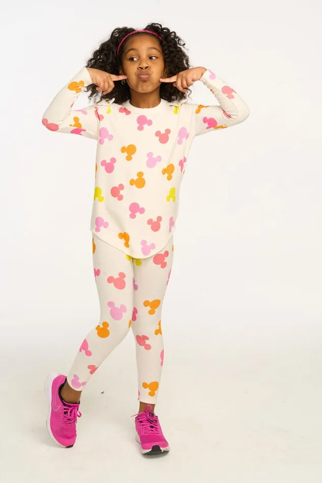 Kids Girls Chaser Brand Disney Mickey Mouse 034All Over Icons034 Leggings