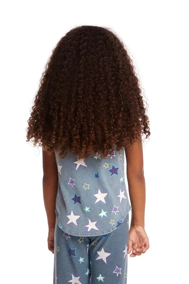 Kids Girls Chaser Brand Dream Emb Star Girls Vintage Jersey Shirttail Muscle