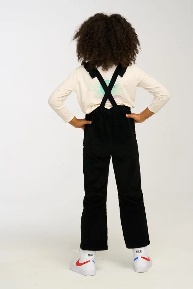 Kids Girls Chaser Brand Fairy Overall Raven Black Corduroy