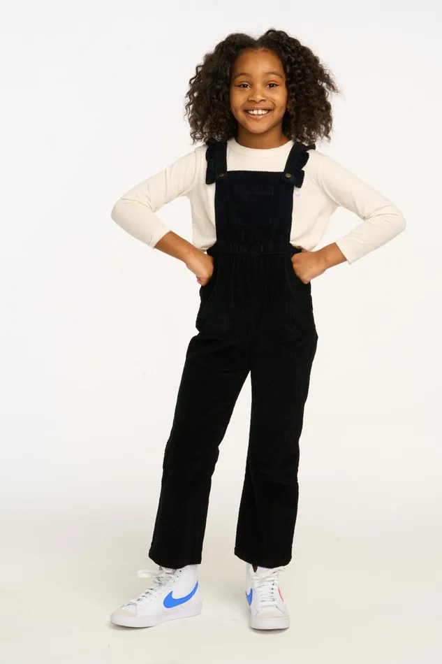 Kids Girls Chaser Brand Fairy Overall Raven Black Corduroy