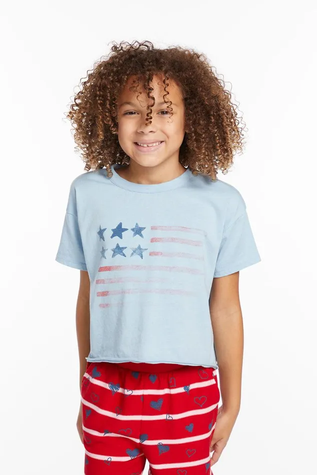 Kids Girls Chaser Brand Flag Girls Tee
