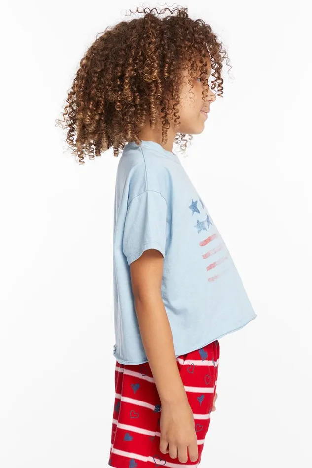 Kids Girls Chaser Brand Flag Girls Tee