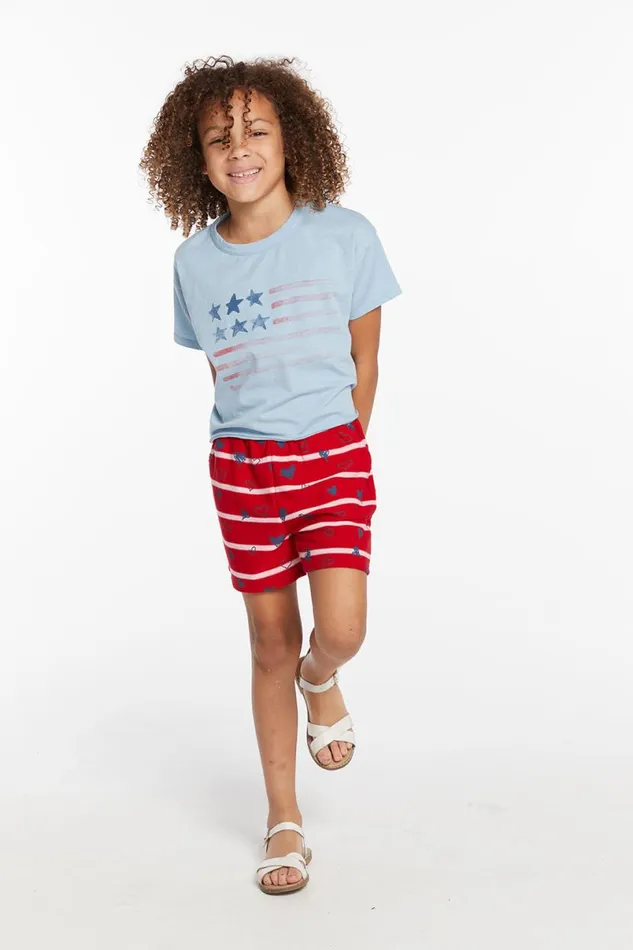 Kids Girls Chaser Brand Flag Girls Tee