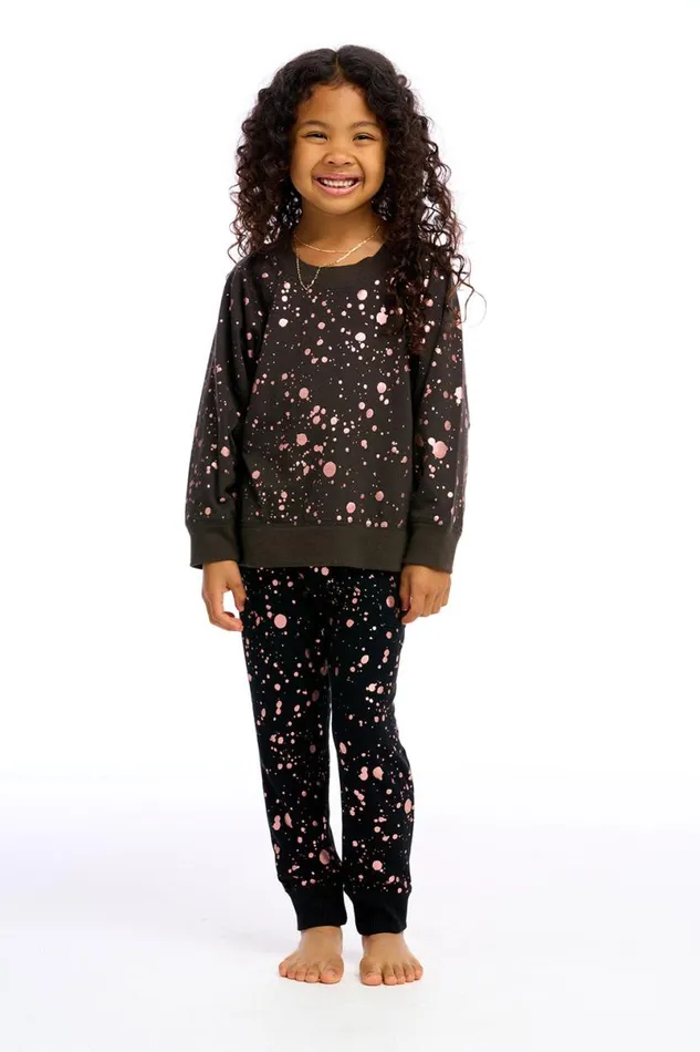 Kids Girls Chaser Brand Foil Splatter