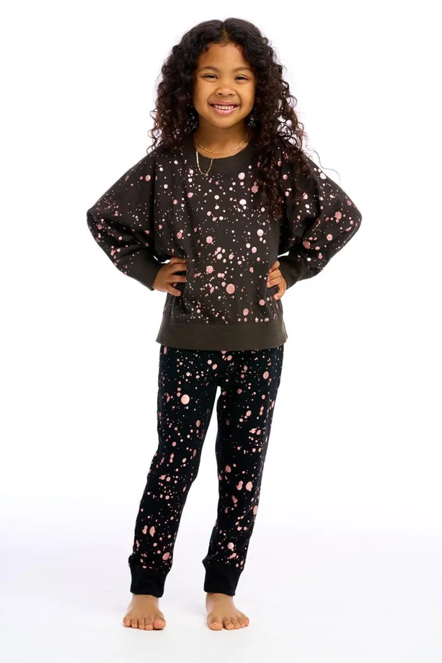 Kids Girls Chaser Brand Foil Splatter