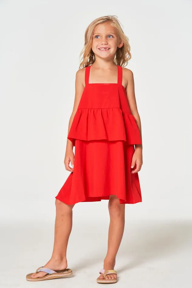 Kids Girls Chaser Brand Girls Coastal Cloth Flouncy Sundress