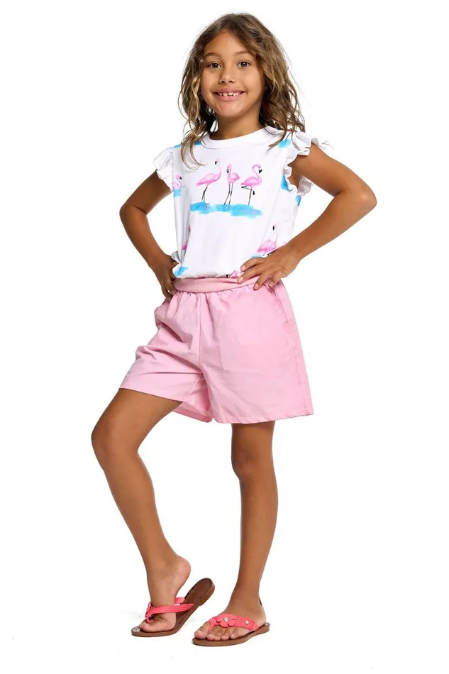 Kids Girls Chaser Brand Girls Heirloom Wovens Flouncy Shorts