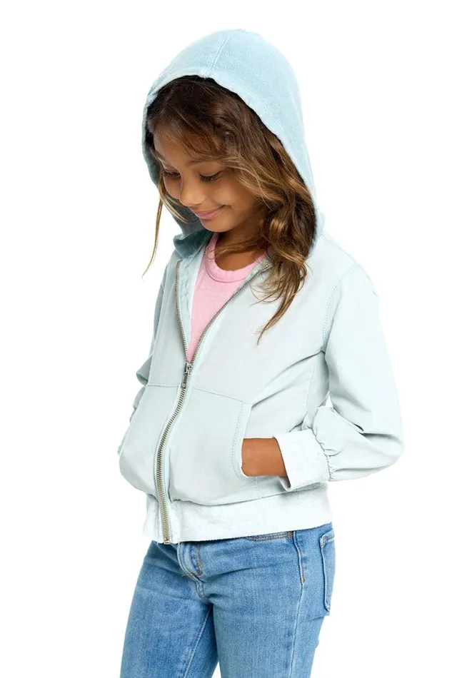 Kids Girls Chaser Brand Girls Heirloom Wovens Zip Up Hoodie Jacket