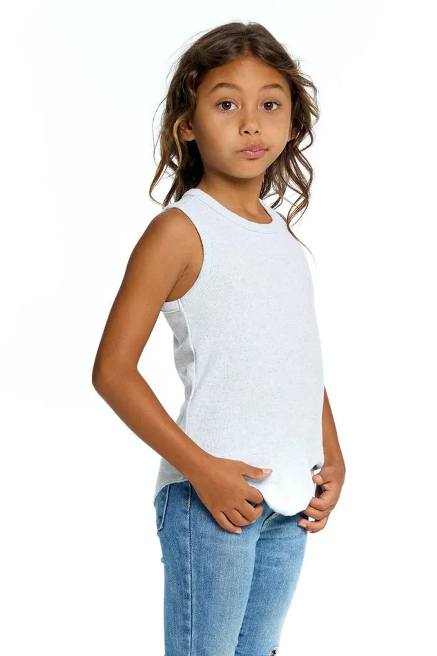 Kids Girls Chaser Brand Girls Linen Rib Racer Tank