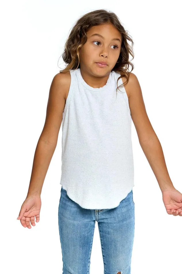 Kids Girls Chaser Brand Girls Linen Rib Racer Tank