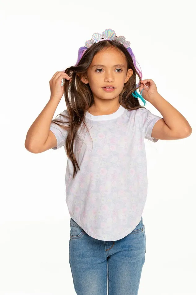 Kids Girls Chaser Brand Girls Recycled Vintage Jersey Short Sleeve Scoop Back Shirt