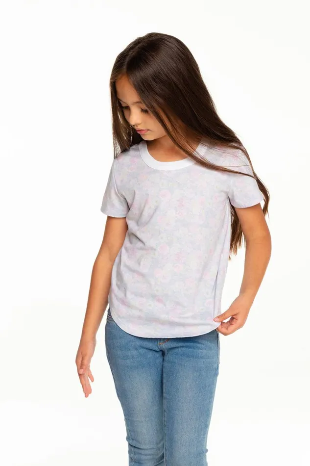 Kids Girls Chaser Brand Girls Recycled Vintage Jersey Short Sleeve Scoop Back Shirt
