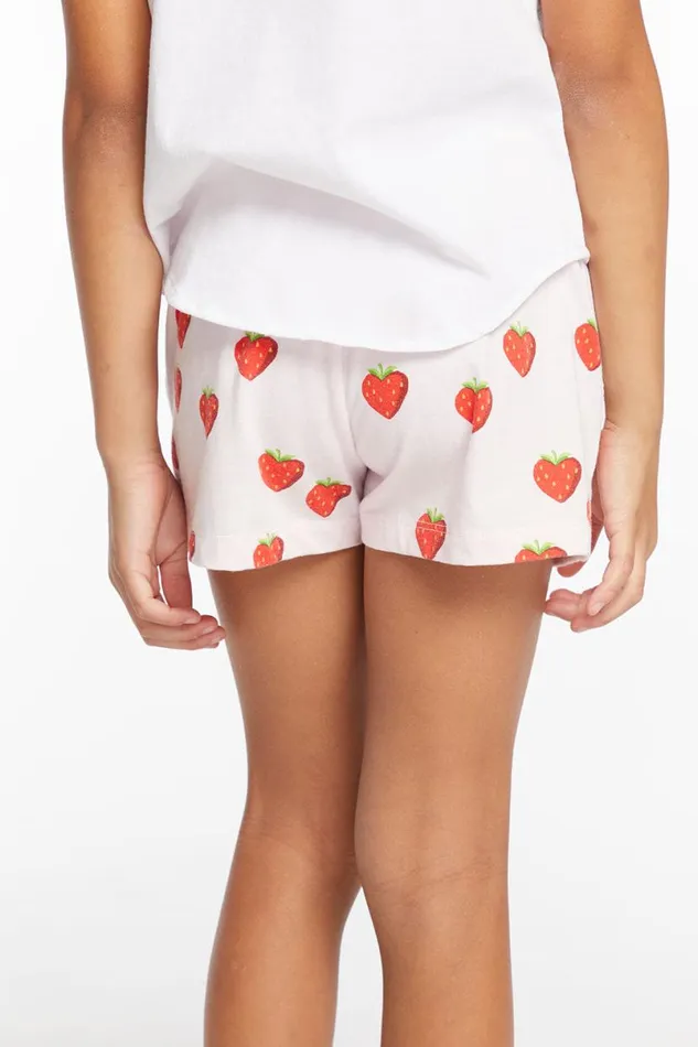 Kids Girls Chaser Brand Heart Strawberry All Over Girls Shorts