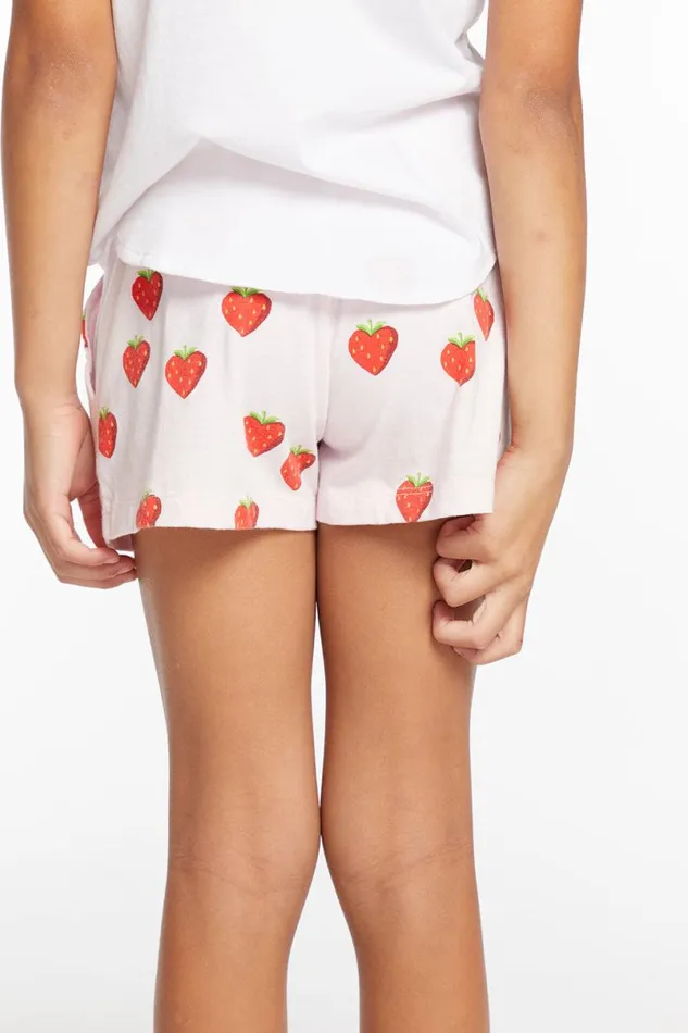 Kids Girls Chaser Brand Heart Strawberry All Over Girls Shorts