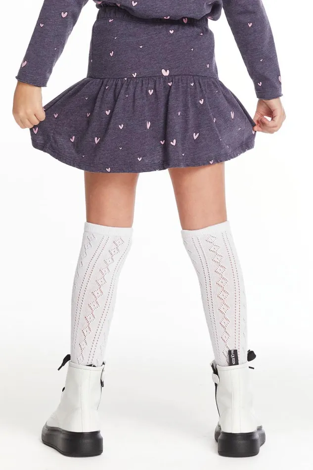 Kids Girls Chaser Brand Hearts Girls Peplum Skort