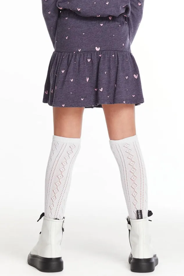Kids Girls Chaser Brand Hearts Girls Peplum Skort