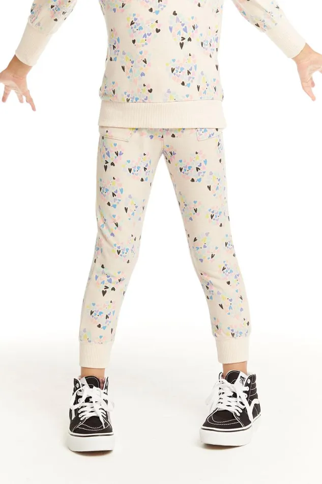 Kids Girls Chaser Brand Hearts Hearts Hearts Jogger