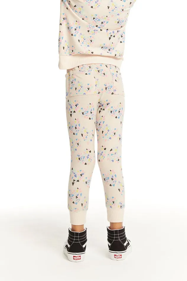 Kids Girls Chaser Brand Hearts Hearts Hearts Jogger