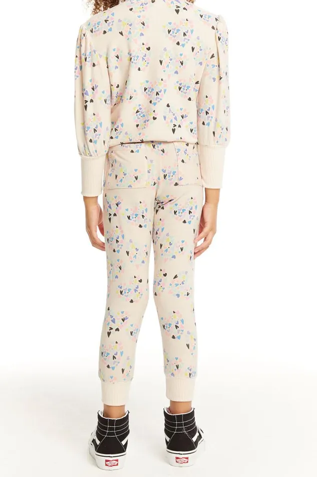 Kids Girls Chaser Brand Hearts Hearts Hearts Jogger