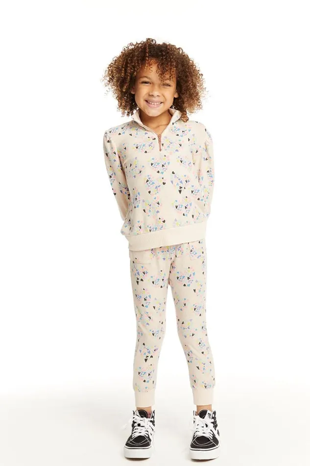 Kids Girls Chaser Brand Hearts Hearts Hearts Jogger