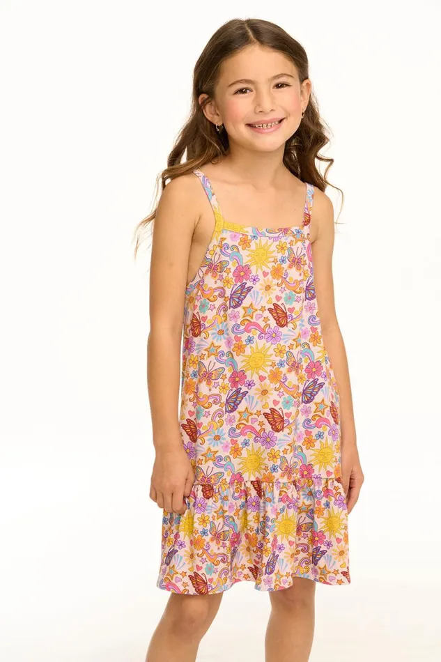 Kids Girls Chaser Brand Helena Sunny Days Print Dress