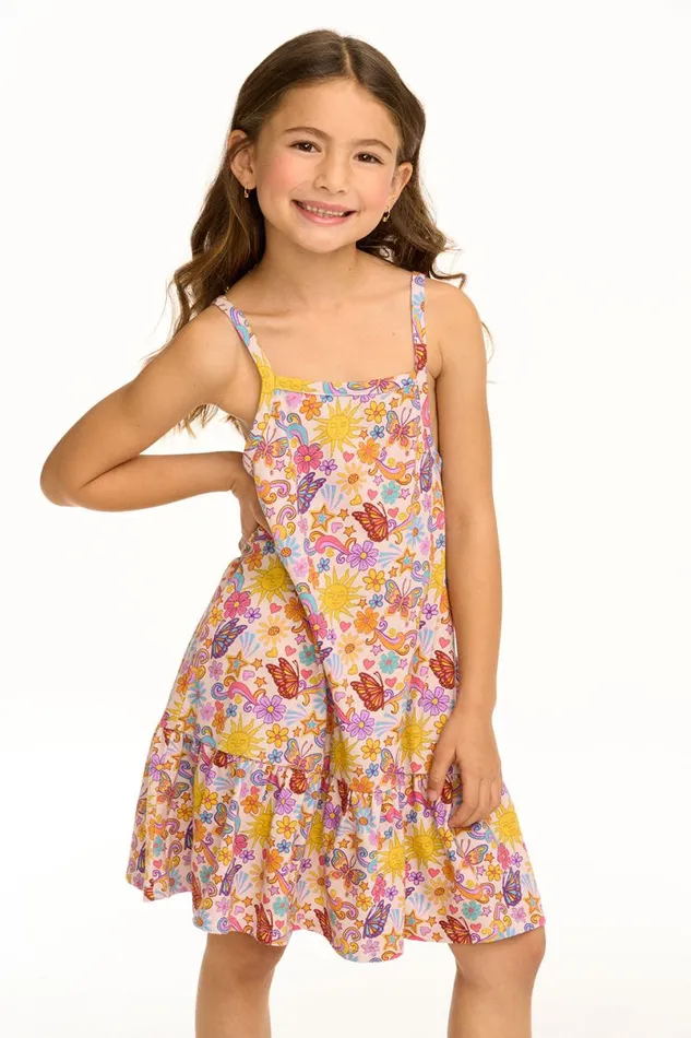 Kids Girls Chaser Brand Helena Sunny Days Print Dress