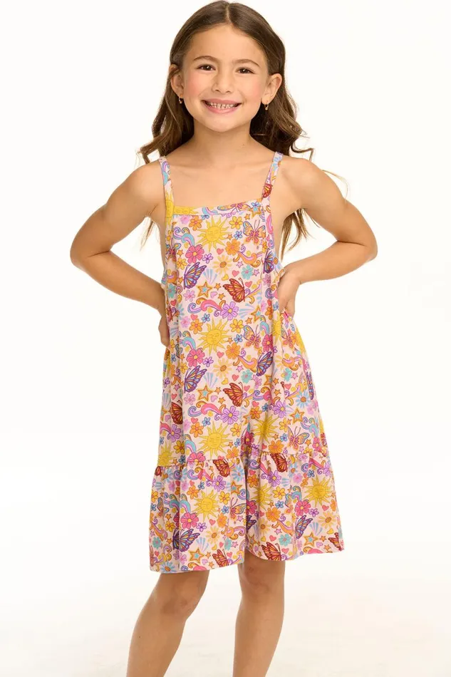 Kids Girls Chaser Brand Helena Sunny Days Print Dress