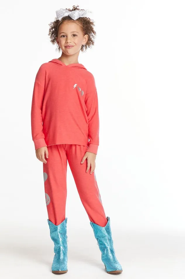 Kids Girls Chaser Brand I Love Smiles Girls Cozy Knit Sweatpant