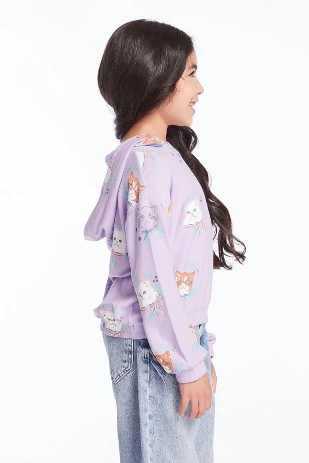 Kids Girls Chaser Brand Kitten Wreaths Girls Pullover Hoodie