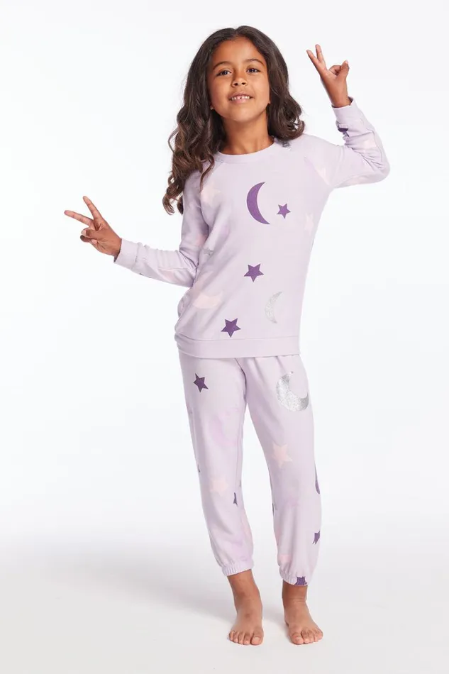 Kids Girls Chaser Brand La Luna Girls Sweatpants