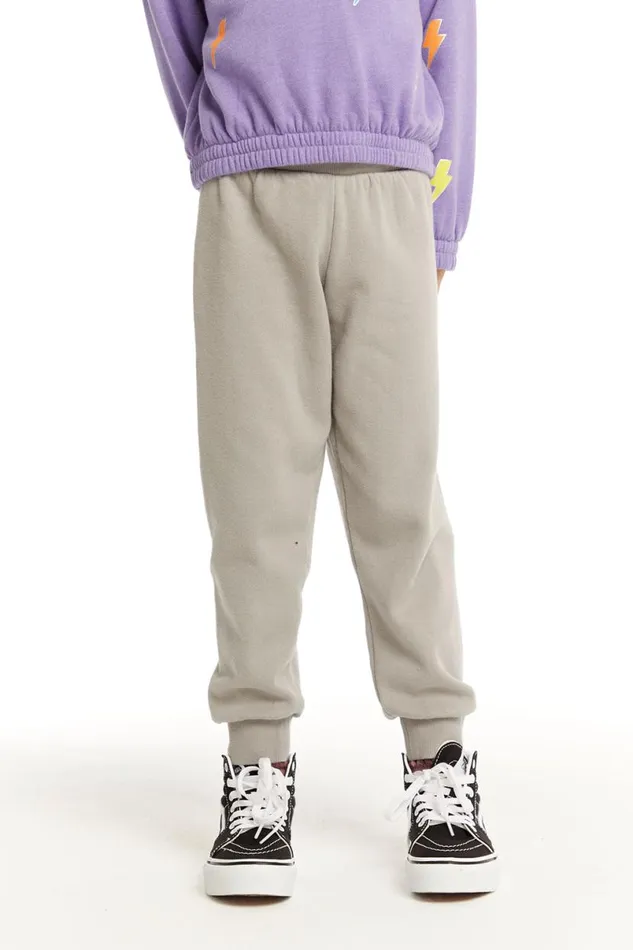 Kids Girls Chaser Brand Leila Gravel Grey Jogger
