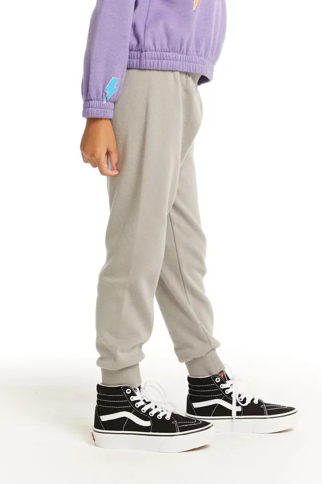 Kids Girls Chaser Brand Leila Gravel Grey Jogger