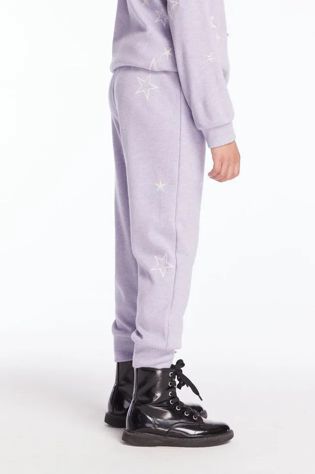 Kids Girls Chaser Brand Leila Purple Sky Girls Jogger