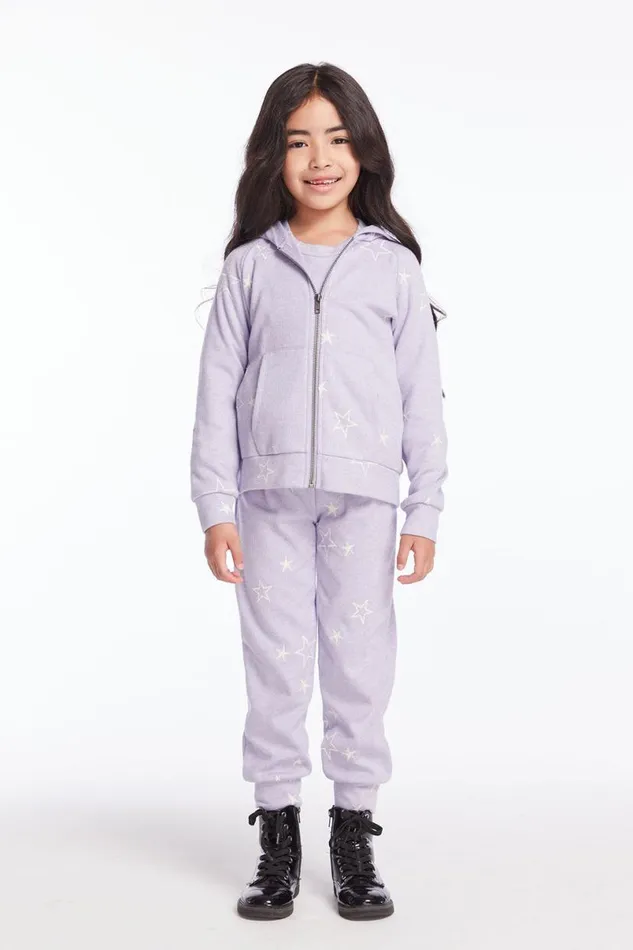 Kids Girls Chaser Brand Leila Purple Sky Girls Jogger