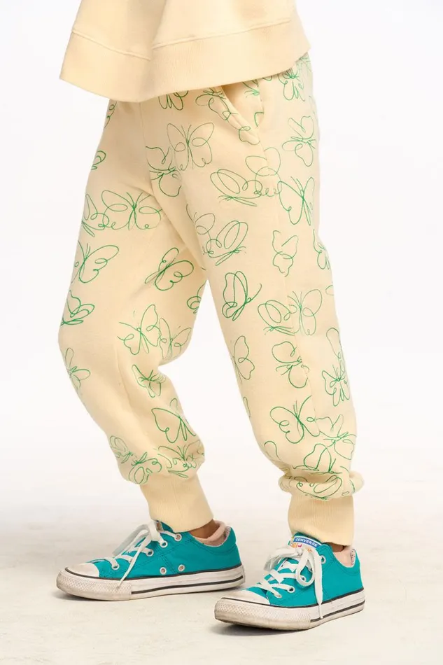 Kids Girls Chaser Brand Linear Butterfly Pants 8211 Macaroon