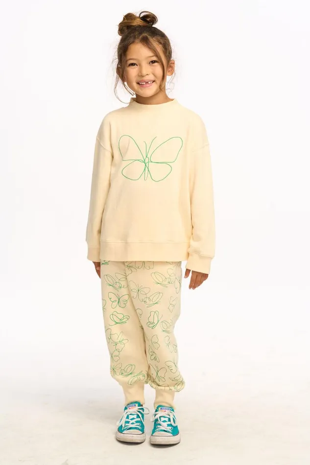 Kids Girls Chaser Brand Linear Butterfly Pants 8211 Macaroon