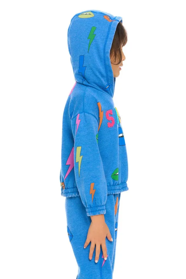 Kids Girls Chaser Brand Lips and Bolts Hoodie