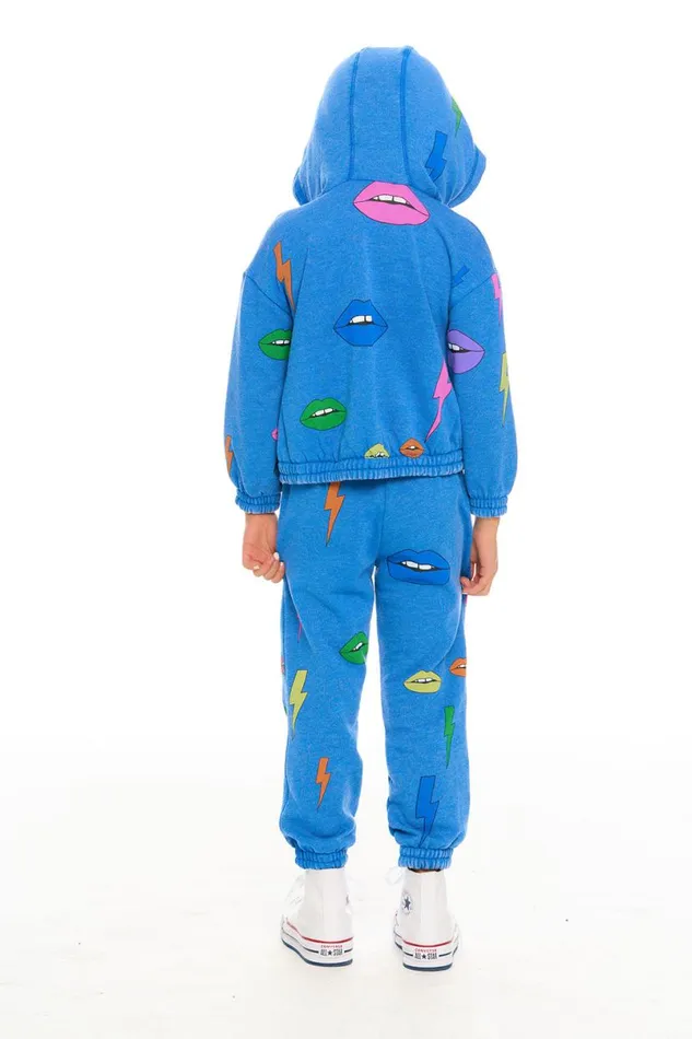 Kids Girls Chaser Brand Lips and Bolts Hoodie