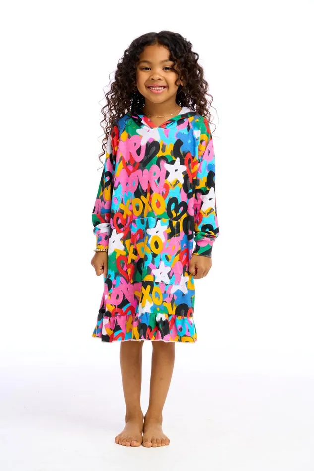 Kids Girls Chaser Brand Love Graffiti
