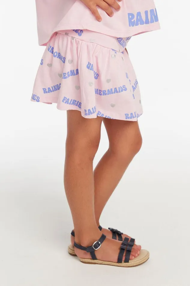 Kids Girls Chaser Brand Mermaid and Friends Peplum Girls Skort