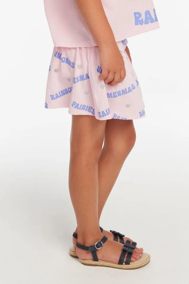 Kids Girls Chaser Brand Mermaid and Friends Peplum Girls Skort