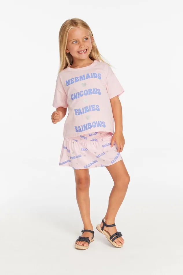 Kids Girls Chaser Brand Mermaid and Friends Peplum Girls Skort