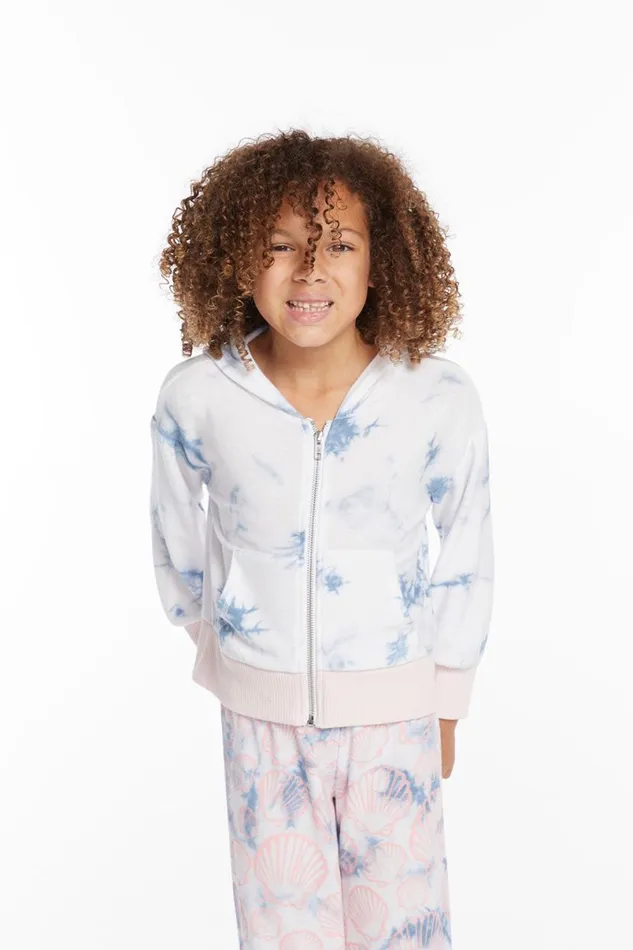 Kids Girls Chaser Brand Mermaid Shell Girls Zipup Hoodie