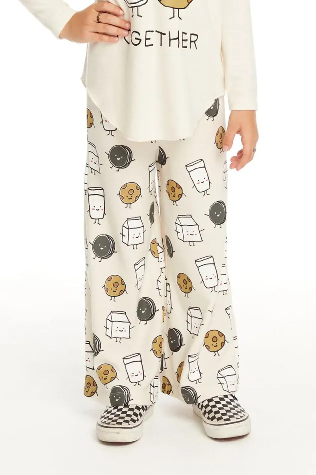 Kids Girls Chaser Brand Milk And Cookies Pants