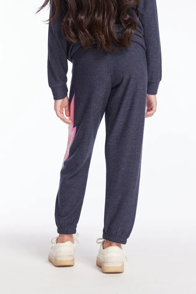 Kids Girls Chaser Brand Multi Bolt Girls Sweatpants