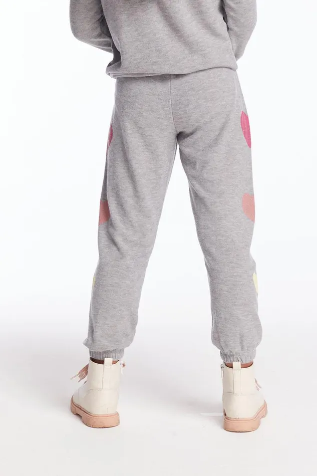 Kids Girls Chaser Brand Multi Hearts Girls Sweatpants
