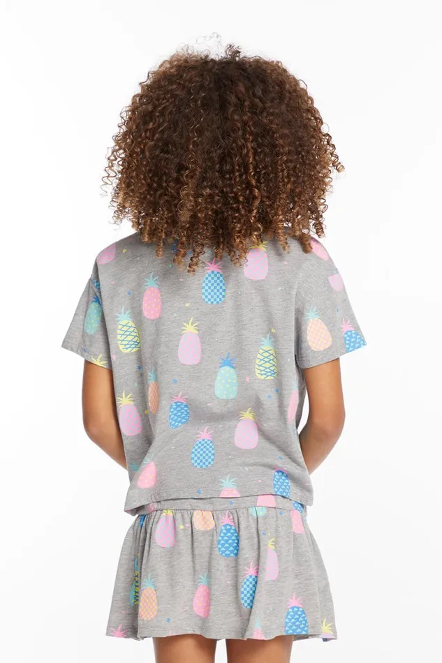 Kids Girls Chaser Brand Multi Pineapple Girls Tee
